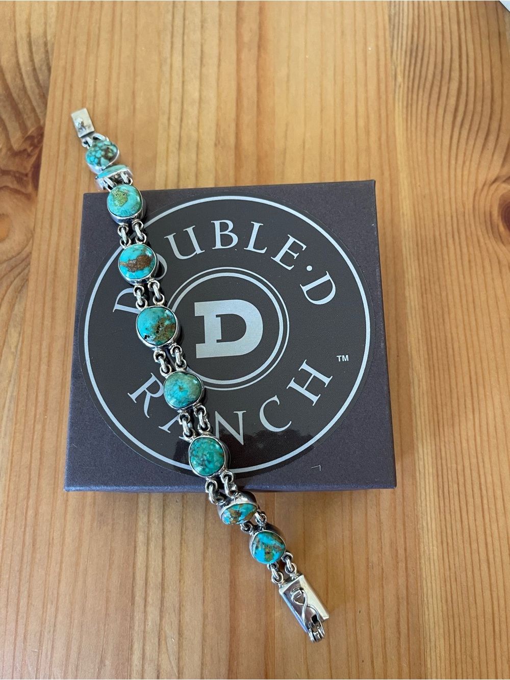 Double D Ranch Federico Jimenez Sterling Silver Turquoise Bracelet 925